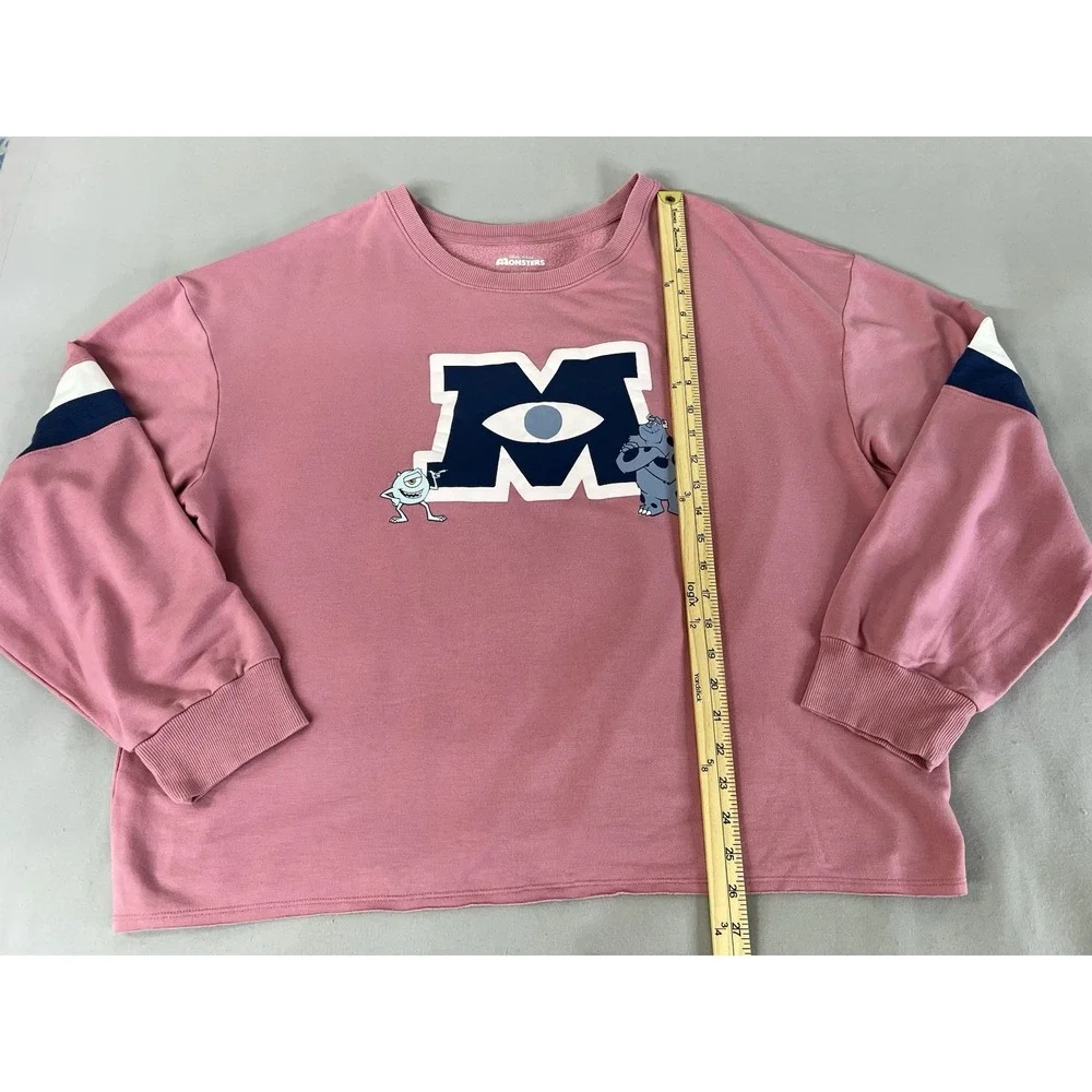 Disney Pixar‎ Monsters Sleepwear Sweatshirt Top Pink Long Sleeve Sz 2X (18W-20W)